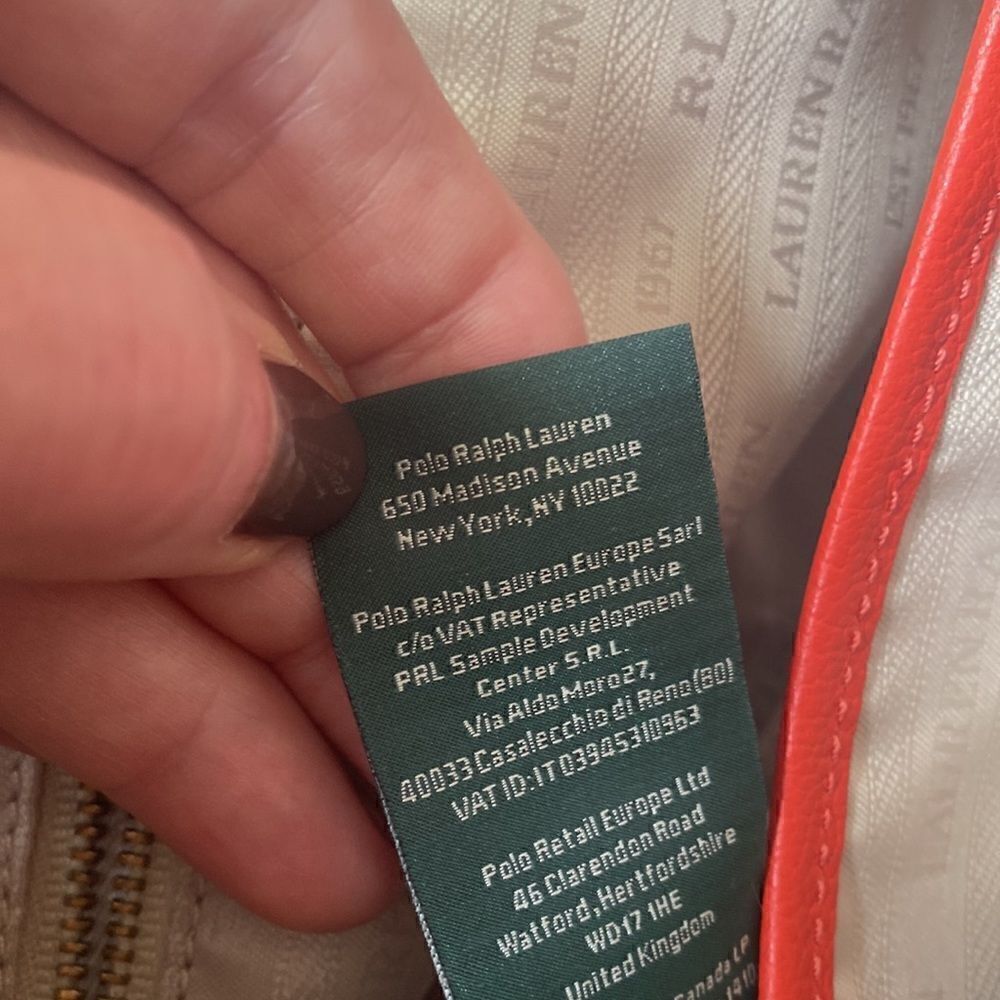 Euc Ralph Lauren bag red/ orange color - Picture 10 of 15